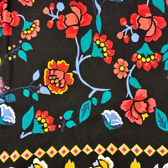 EUC Loft black and red floral long sleeve swing dress size XS - Picture 3 of 5